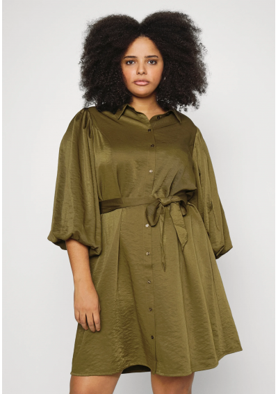 Selected Femme Curve SLFNALLIE SHORT SHIRT DRESS - Sukienka letnia