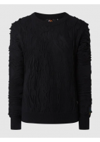 CARLO COLUCCI Sweter ze wzorem z fakturą - Czarny