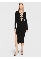 PATRIZIA PEPE Sukienka koktajlowa Czarna Slim Fit