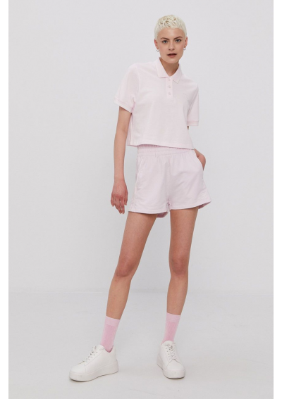 adidas Originals Szorty H56440 damskie kolor różowy gładkie high waist