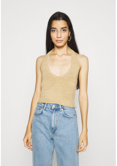 Glamorous HALTER-NECK – Top – Dark Stone