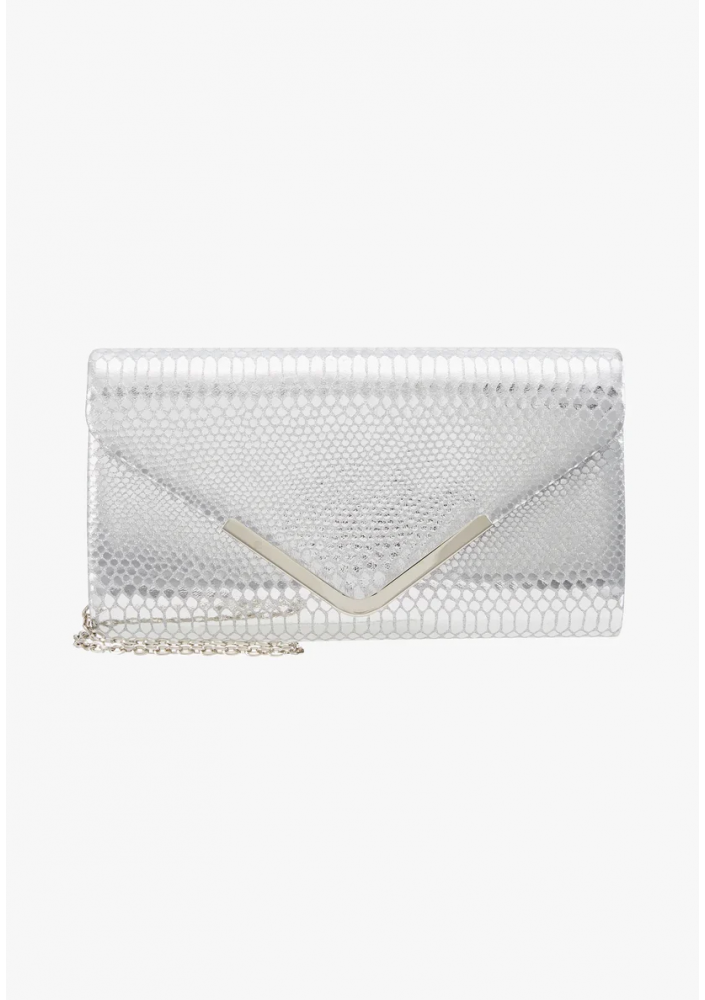 MASCARA Kopertówka Silver Metallic Python