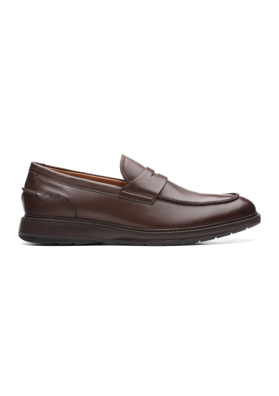 Clarks Chantry Penny Shoes - Dark Brown Leather - 261660167 - G Width (Standard Fit)
