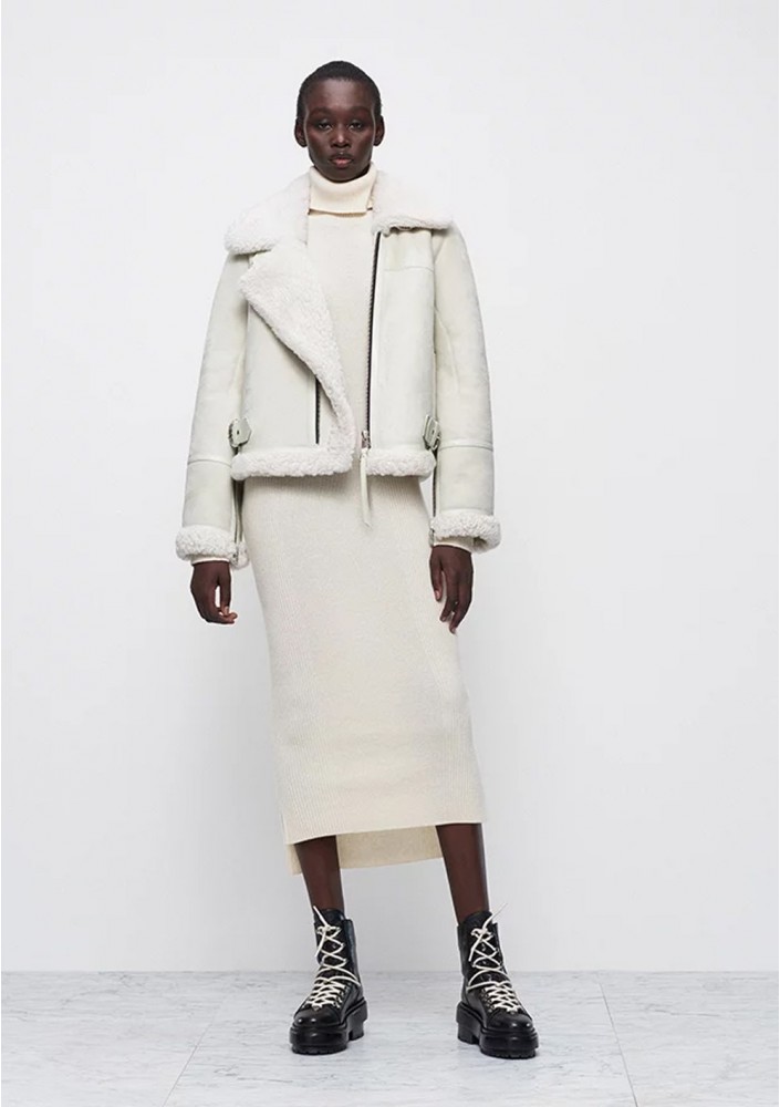 AllSaints SHOREDITCH SKI CLUB Kurtka z owczej skóry