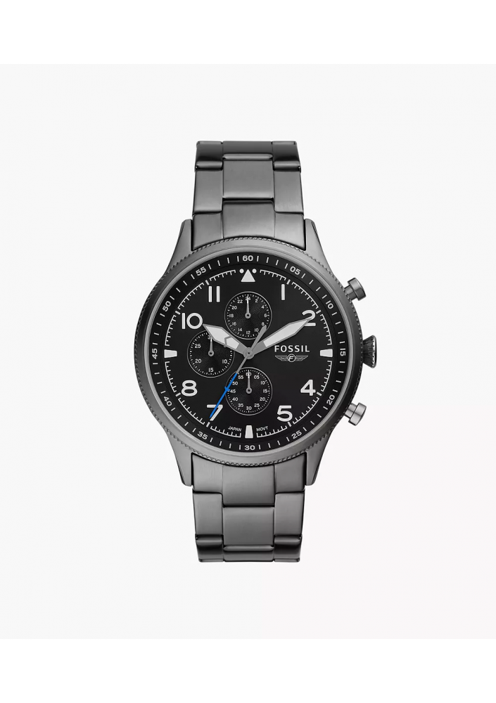 FOSSIL Pilot Chronograph Smoke Stainless Steel Watch