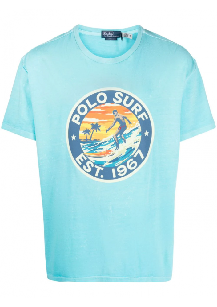 Polo Ralph Lauren Bawełniana koszulka z nadrukiem sloganu