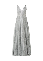 Luxuar Sukienka wieczorowa z błyszczącym efektem - srebrny