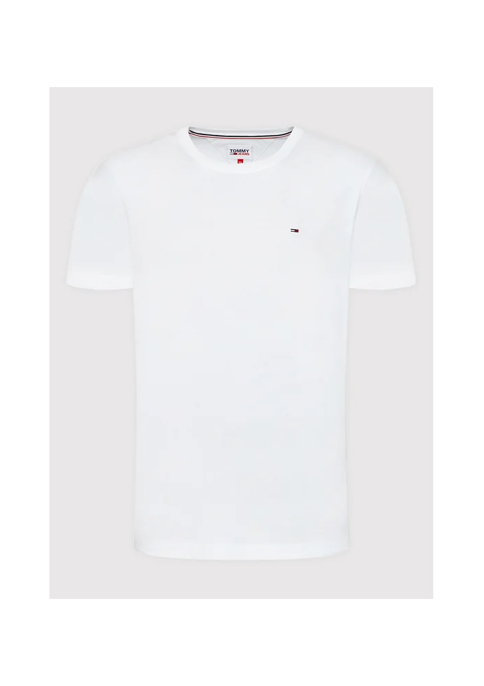 TOMMY JEANS T-Shirt Regular Fit biały DM0DM04411