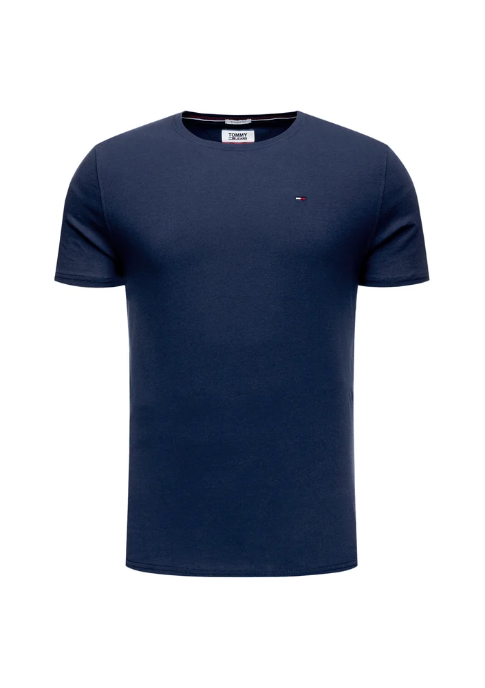 TOMMY JEANS T-Shirt Regular Fit granatowy DM0DM04411