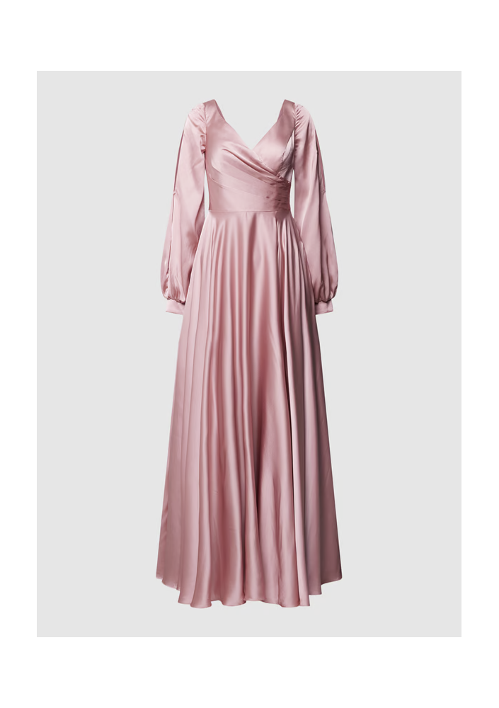 Mascara Sukienka wieczorowa z satyny - ciemnoróżowy