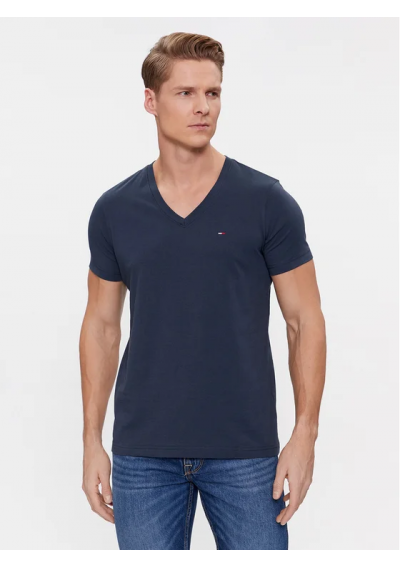 Tommy Jeans T-Shirt DM0DM04410 Granatowy Regular Fit