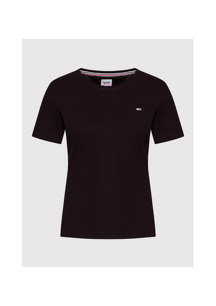 Tommy Jeans T-Shirt Soft Jersey DW0DW14616 Czarny Regular Fit