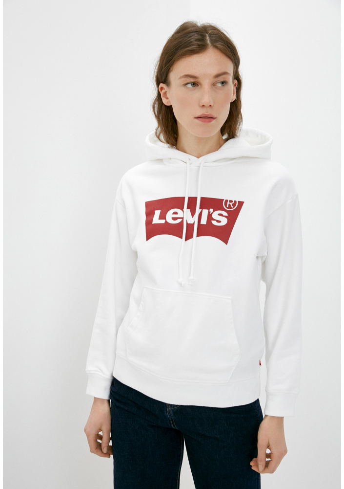 Levis BLUZA Z KAPTUREM Z LOGO I GRAFIKĄ