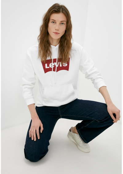 Levis BLUZA Z KAPTUREM Z LOGO I GRAFIKĄ
