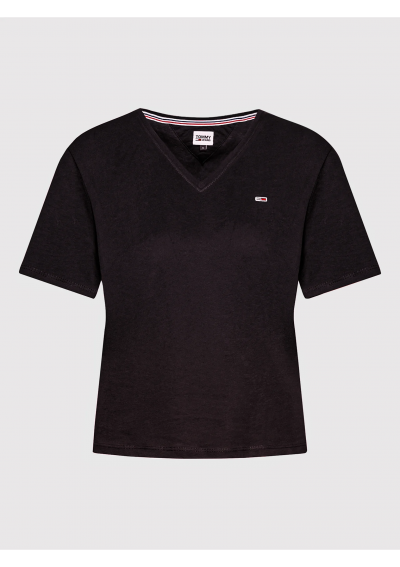 Tommy Jeans T-Shirt Czarny Slim Fit