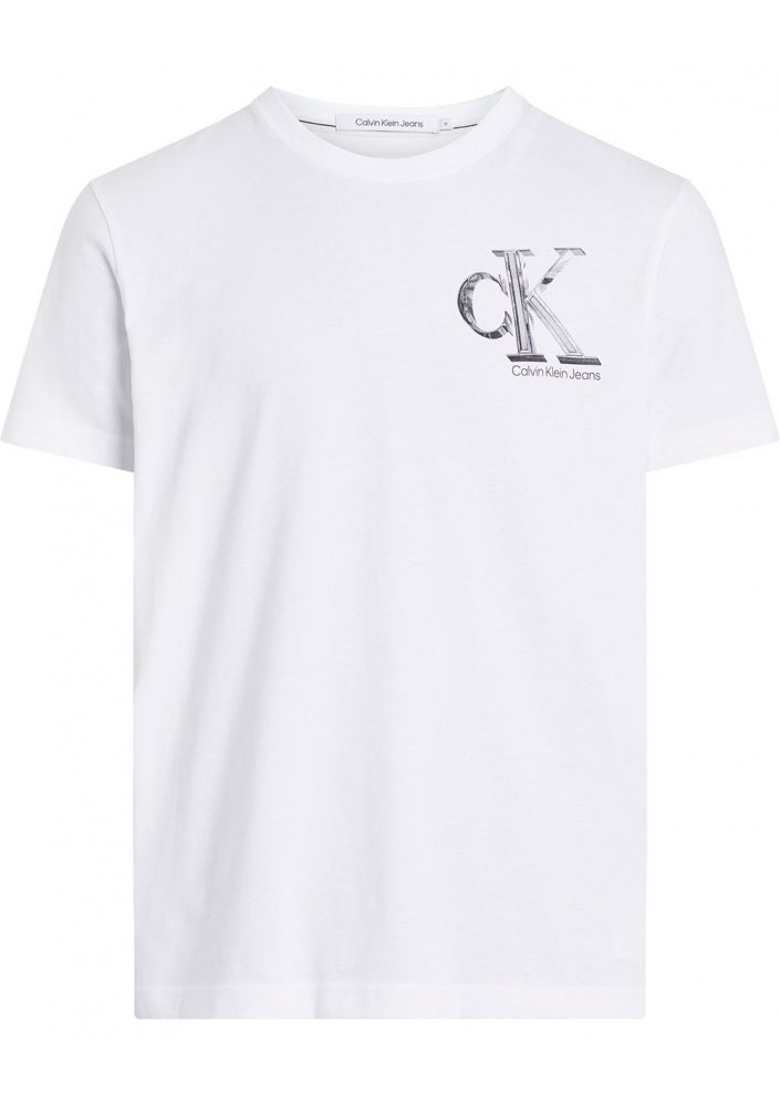 Calvin Klein Jeans Meta monogram J30J325498 Biały Regular Fit