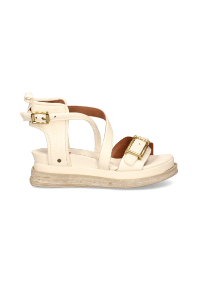 AS98 DAMSKIE SANDAŁY NA PŁASKIM OBCASIE MLECZNY