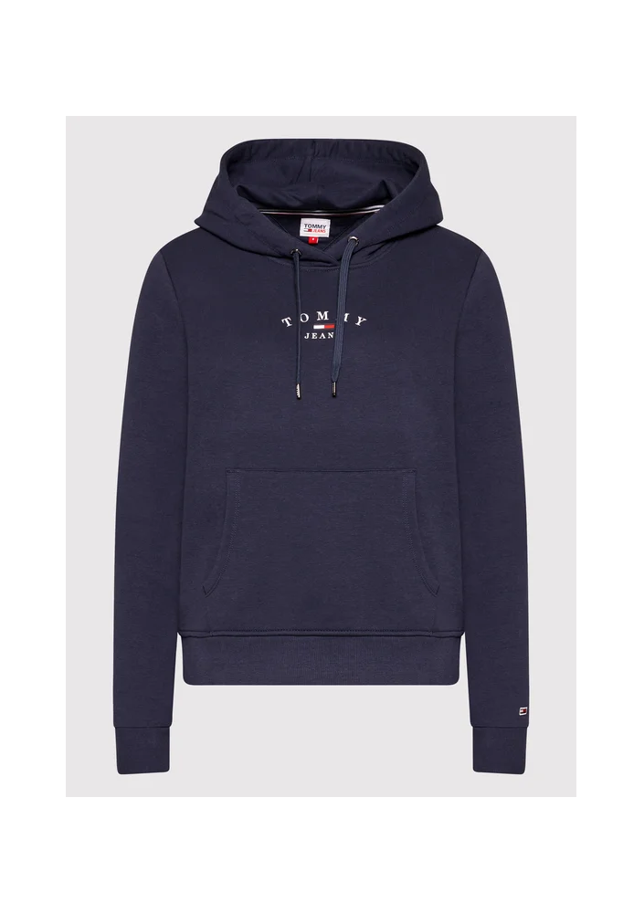 Tommy Jeans Bluza Essential Logo DW0DW11820 Granatowy Regular Fit