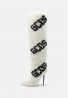 GCDS FUR LOGO BOOTS - Botki na obcasie