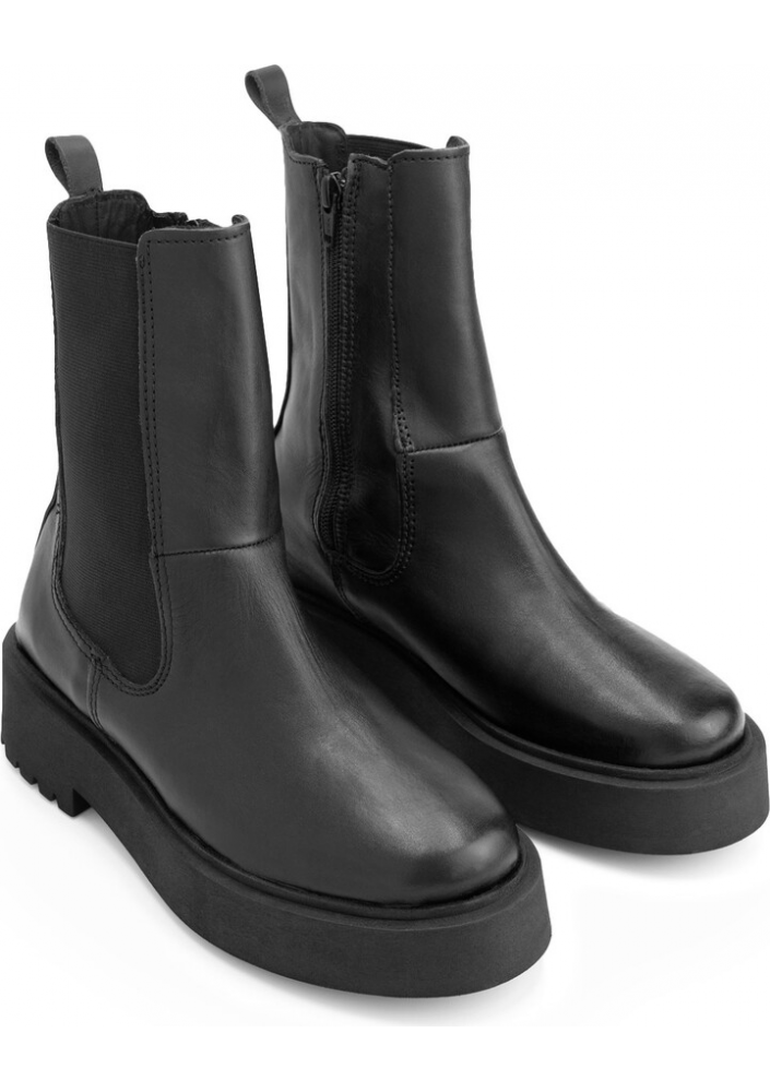 Wolf & Badger Dechase - Bale Black Waxy damskie botki