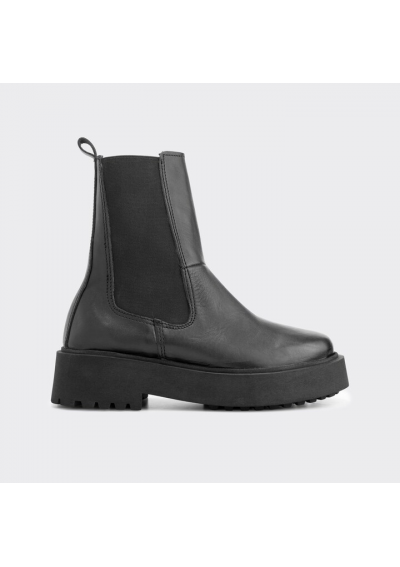 Wolf &amp; Badger Dechase - Bale Black Waxy damskie botki