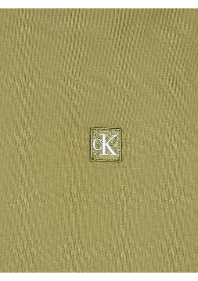 Calvin Klein Jeans Bluza męska z naszywką i okrągłym dekoltem