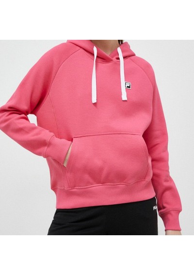 Fila bluza damska kolor różowy z kapturem gładka