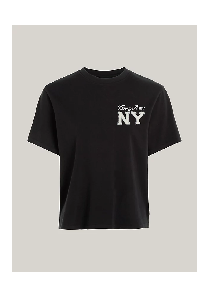 Tommy Jeans t-shirt bawełniany damski czarny