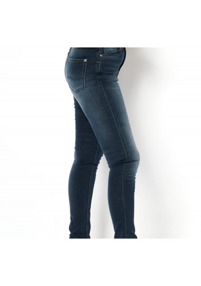 Pepe Jeans Women Slim Fit Washed Denim Jeans,Blue