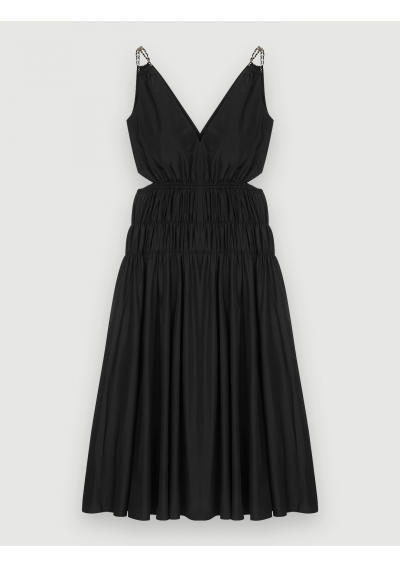 MAJE Sukienka z tafty z wycięciem w talii