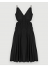 MAJE Sukienka z tafty z wycięciem w talii