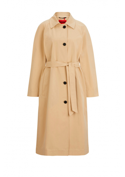 HUGO Płaszcz przeciwdeszczowy ze stretchu, wykonany z bawełny