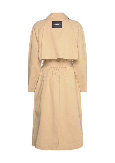 HUGO Płaszcz przeciwdeszczowy ze stretchu, wykonany z bawełny