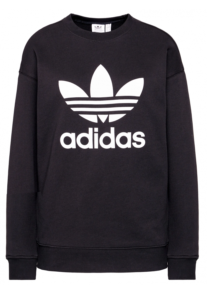 adidas Bluza Trefoil Crew FM3272 Czarny Regular Fit