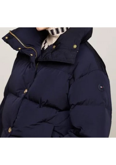 TOMMY HILFIGER Kurtka oversize z wytłoczonym guzikiem WW0WW43158