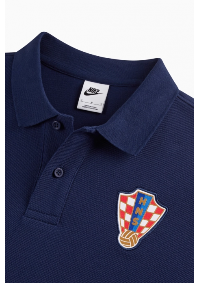 Nike Koszulka Reprezentacji Chorwacji 2024 Polo - Granatowy