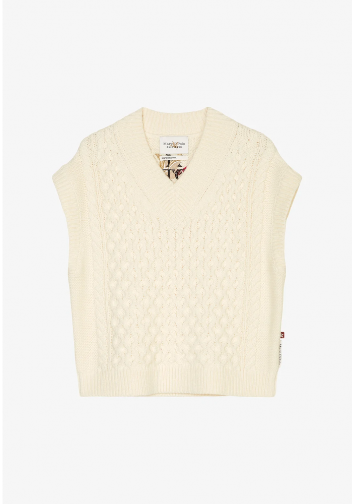 Marc O'Polo LESS V- CABLE STRUCTURE - Sweter