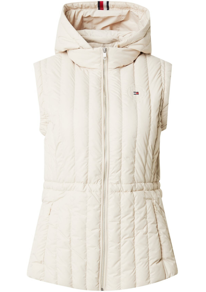 Tommy Hilfiger Bezrękawnik Feminine Lw Down Vest WW0WW40485 Beżowy Slim Fi