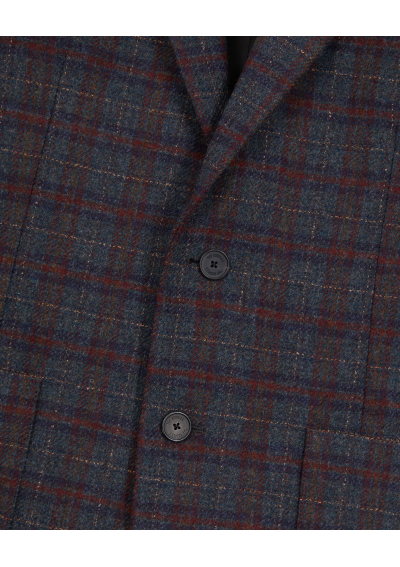 THE KOOPLES Kurtka wełniana w kratkę