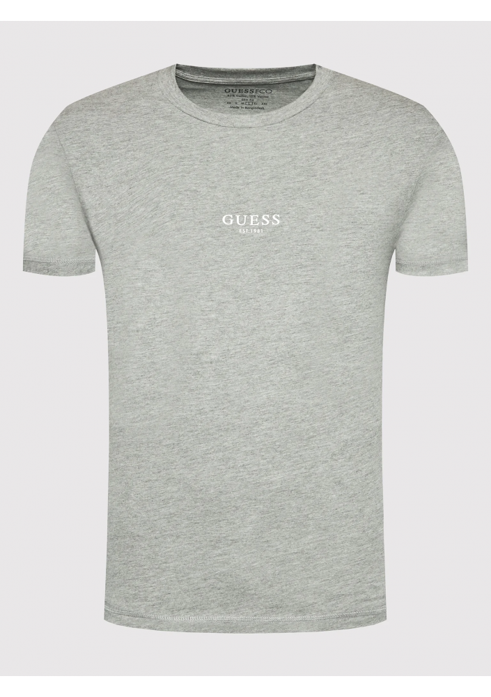 Guess T-Shirt Szary Slim Fit