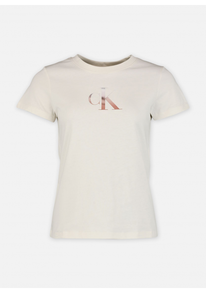 Calvin Klein Jeans t-shirt bawełniany damski kolor beżowy J20J224982