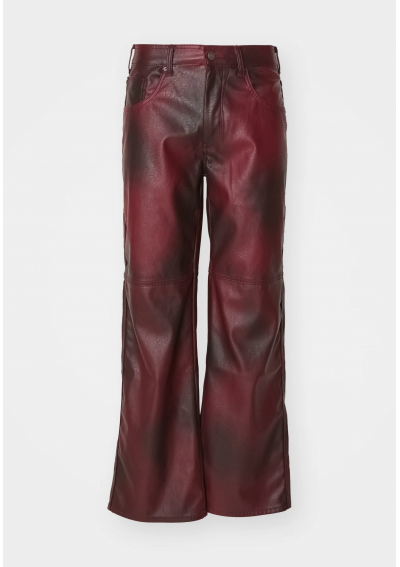 Jaded London OXBLOOD - Spodnie ekoskóra