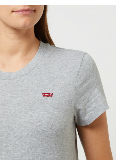 Levi's® T-shirt z bawełny bio - średnioszary melanż 391852 0143