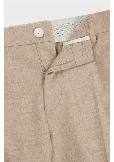 BOSS Spodnie slim-fit z elastycznej flaneli