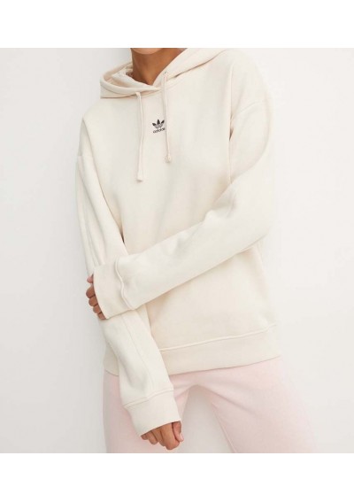 adidas Originals bluza damska kolor beżowy z kapturem gładka IY9619