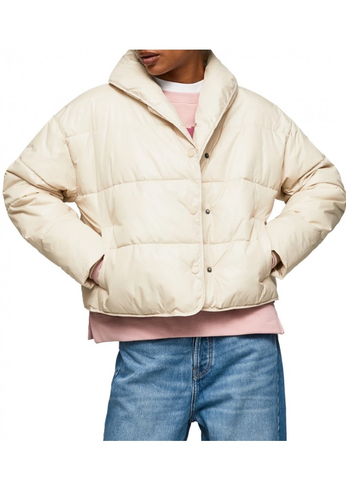 PEPE JEANS „RAIN” BŁYSZCZĄCA PIKOWANA KURTKA DAMSKA PL402142-821