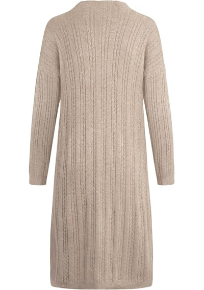 APART Fashion Sukienka Kobiety Sukienka z dzianiny ze wzorem warkocza