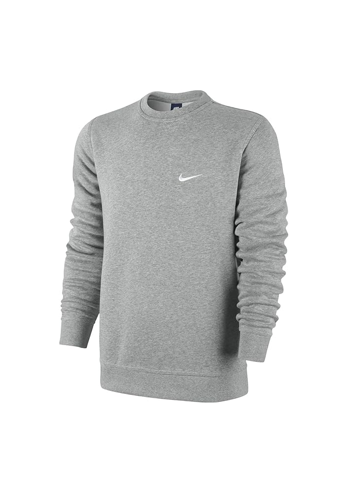 Nike Mens Crew-Neck Sweatshirt Grey/White 611467-063