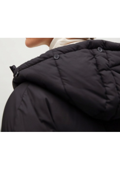 Mango Pikowany płaszcz / kurtka z kapturem