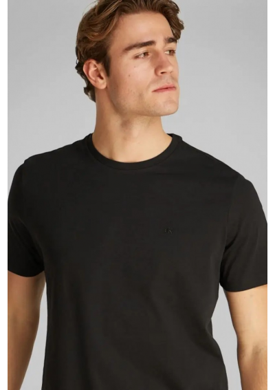 Calvin Klein Jeans t-shirt bawełniany męski kolor czarny gładki LV040HM265
